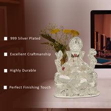 Load image into Gallery viewer, Diviniti 999 Silver Plated Ganesha Idol for Home Decor Showpiece (8 X 7 CM)