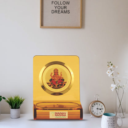 24K Gold Plated Ganesha Customized Photo Frame For Corporate Gifting