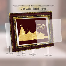 Load image into Gallery viewer, Diviniti 24K Gold Plated Ram Mandir Photo Frame For Home Decor, Wall Hanging Decor, Table Decor, Puja &amp; Gift (21.5 CM X 17.5 CM)