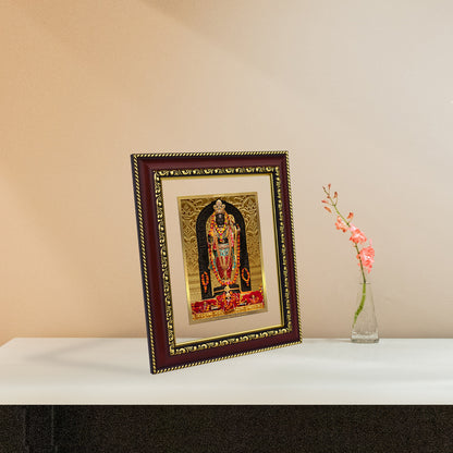 Diviniti 24K Gold Plated Foil Ram Lalla Photo Frame For Home Decor, Table Decor, Wall Hanging, Puja Room & Gift (20.8x16.7 CM)