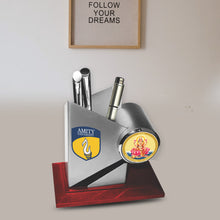 Load image into Gallery viewer, Customized SS Pen Holder with 24K Gold Plated Divine Frame For Corporate Gifting