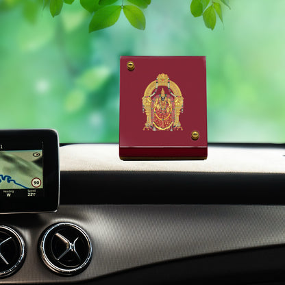 Diviniti 24K Gold Plated Foil Padmavathi Frame For Car Dashboard, Home Decor Showpiece, Gift (5.5 x 6.5 CM)