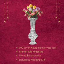 Load image into Gallery viewer, Diviniti 999 Silver Plated Flower Vase Idol For Wedding Gift (24x10 cm)