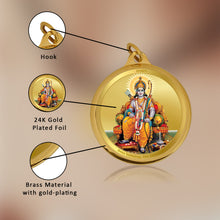 Load image into Gallery viewer, Diviniti 24K Gold Plated Ram Ji &amp; Jai Shri Ram 28MM Double Sided Pendant For Men, Women &amp; Kids