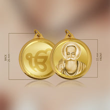 Load image into Gallery viewer, Diviniti 24K Gold Plated Guru Nanak &amp; Ek Onkar 22MM Double Sided Pendant For Men, Women &amp; Kids