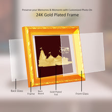 Load image into Gallery viewer, Diviniti 24K Gold Plated Ram Mandir Photo Frame For Home Decor, Wall Hanging, Table Decor, Puja &amp; Festival Gift (13 CM X 15 CM)