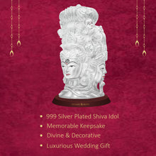 Load image into Gallery viewer, Diviniti 999 Silver Plated Shiva Idol For Wedding Gift (21x11 cm)