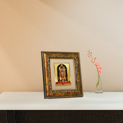DIVINITI 24K Gold Plated Foil Ram Lalla Photo Frame for Home & Office Decor, Table Top, Wall Decor, Puja Room & Gift DG 113 Size 1 (17.7x15.9 CM)
