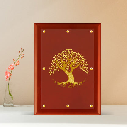 Diviniti 24K Gold Plated Tree of Life Photo Frame For Home Decor & Wall Hanging (56 CM X 71 CM)