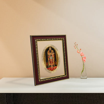 Diviniti 24K Gold Plated Ram Lalla Photo Frame For Home Decor, Table Top, Wall Hanging, Puja Room & Gift (20.8 CM X 16.7 CM)