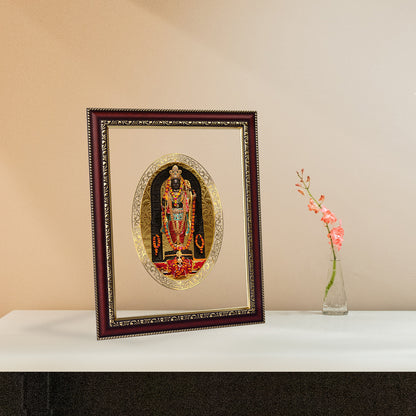 Diviniti 24K Gold Plated Foil Ram Lalla Photo Frame For Home Decor, Wall Hanging, Table Top, Puja Room & Gift DG105S3 (27.6X35.4 CM)