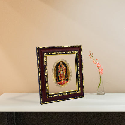 DIVINITI 24K Gold Plated Foil Ram Lalla Photo Frame for Home & Office Decor, Wall Hanging, Table Top, Puja Room & Gift DG 105 Size 1 (17.7x15.7 CM)