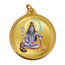 Load image into Gallery viewer, Diviniti 24K Double sided Gold Plated Pendant  SHIVA &amp; OM|18 MM Flip Coin (1 PCS)
