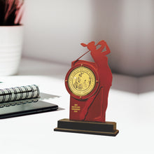 Load image into Gallery viewer, Customized MDF Trophy with Matter Printed On 24K Gold Plated Foil For Corporate Gifting