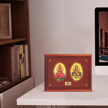 Load image into Gallery viewer, 24K Gold Plated Laxmi Ganesha Customized Photo Frame For Corporate Gifting
