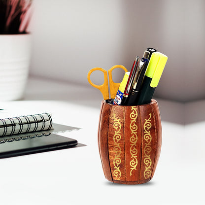 Customized Pen Holder With Gold Colored Design For Corporate Gifting