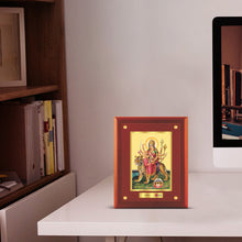 Load image into Gallery viewer, 24K Gold Plated Durga Mata Customized Photo Frame For Corporate Gifting