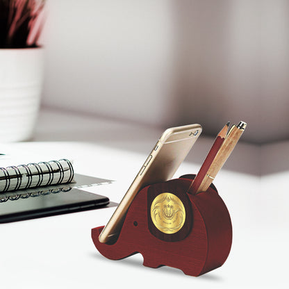 Customized MDF Pen Holder With Colored Logo For Corporate Gifting