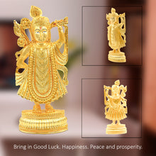 Load image into Gallery viewer, Diviniti 24K Gold Plated Shrinathji Idol for Home Decor Showpiece (25X11.5CM)