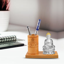 Load image into Gallery viewer, Diviniti Customized Wooden Table Top With 999 Silver Plated Buddha Idol For University