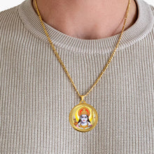 Load image into Gallery viewer, Diviniti 24K Gold Plated Ram Ji &amp; Yantra 28MM Double Sided Pendant For Men, Women &amp; Kids