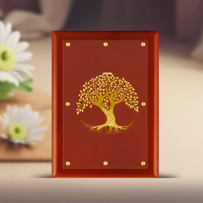 Diviniti 24K Gold Plated Tree of Life Photo Frame For Home Decor & Wall Hanging (56 CM X 71 CM)