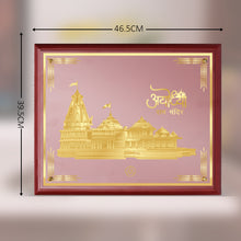 Load image into Gallery viewer, Diviniti 24K Gold Plated Ram Mandir Photo Frame For Home Decor Showpiece, Wall Hanging Decor, Table Decor, Puja &amp; Gift (39.5 X 46.5 CM)