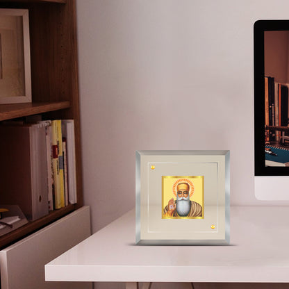 24K Gold Plated Foil Guru Nanak Dev Ji Customized Photo Frame For Corporate Gifting