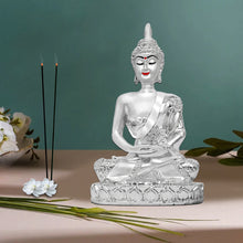 Load image into Gallery viewer, Diviniti 999 Silver Plated Buddha Idol for Home Decor Showpiece (11 X 6.5 CM)