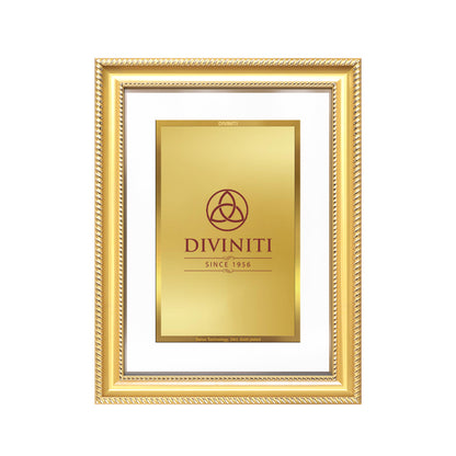 Diviniti Double Glass Frame Personalised Tabletop and Wall Photo Frame in 24K Gold Plated Foil | DG-056-S3