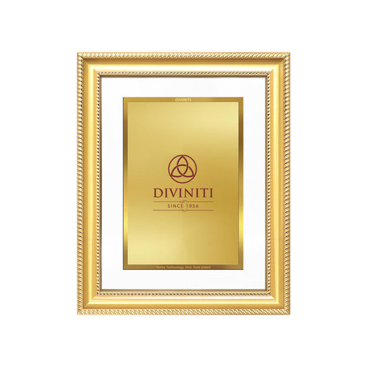 Diviniti Double Glass Frame Personalised Wall Photo Frame in 24K Gold Plated Foil | DG-056-S3.5