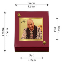 Load image into Gallery viewer, Diviniti 24K Gold Plated Guruji Frame For Car Dashboard, Home Decor Showpiece, Gift (5.5 x 6.5 CM)
