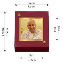 Load image into Gallery viewer, Diviniti 24K Gold Plated Guruji Frame For Car Dashboard, Home Decor, Table, Gift (5.5 x 6.5 CM)
