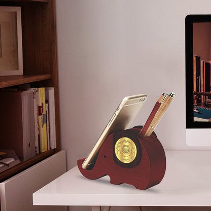 Customized MDF Pen Holder With Colored Logo For Corporate Gifting