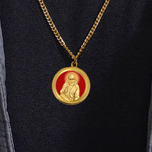 Load image into Gallery viewer, Diviniti 24K Gold Plated Sai Baba &amp; Om 22MM Double Sided Pendant For Men, Women &amp; Kids
