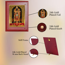 Load image into Gallery viewer, Diviniti 24K Gold Plated Ram Lalla Photo Frame For Home Decor, Wall Decor, Table, Puja Room &amp; Gift (30 CM X 23 CM)