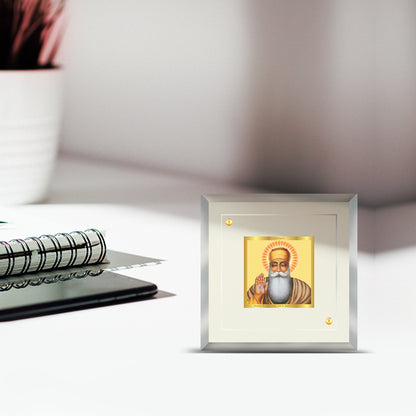 24K Gold Plated Foil Guru Nanak Dev Ji Customized Photo Frame For Corporate Gifting