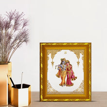 Load image into Gallery viewer, Diviniti 24K Gold Plated Radha Krishna Photo Frame for Home Decor and Tabletop (15 CM x 13 CM)