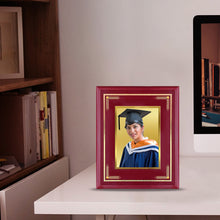 Load image into Gallery viewer, Customized Portrait Frame With Image Printed on 24K Gold Plated Foil For University Students