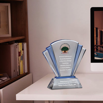 Customized Acrylic Trophy with Matter Printed For Corporate Gifting