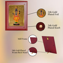 Load image into Gallery viewer, Diviniti 24K Gold Plated Ram Lalla Photo Frame For Home Decor, Wall Hanging, Table, Puja Room &amp; Gift (30 CM X 23 CM)