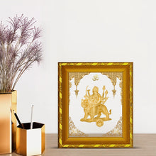 Load image into Gallery viewer, Diviniti 24K Gold Plated Durga Mata Photo Frame for Home Decor, Table (15 CM x 13 CM)