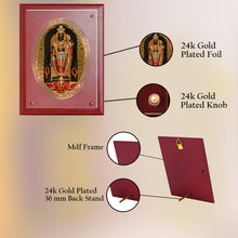 Load image into Gallery viewer, Diviniti 24K Gold Plated Ram Lalla Photo Frame For Home Decor, Wall Decor, Table Top, Puja Room &amp; Gift (30 CM X 23 CM)
