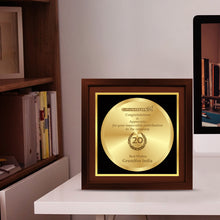Load image into Gallery viewer, Customized 3D Memento With Matter Printed on 24K Gold Plated Foil For Corporate Gifting