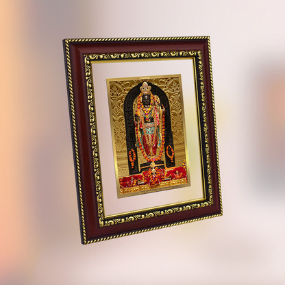 Diviniti 24K Gold Plated Foil Ram Lalla Photo Frame For Home Decor, Table Decor, Wall Hanging, Puja Room & Gift (20.8x16.7 CM)