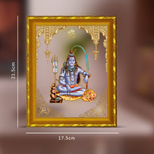 Load image into Gallery viewer, Diviniti 24K Gold Plated Shiva Photo Frame for Home Decor Showpiece (21.5 CM x 17.5 CM)
