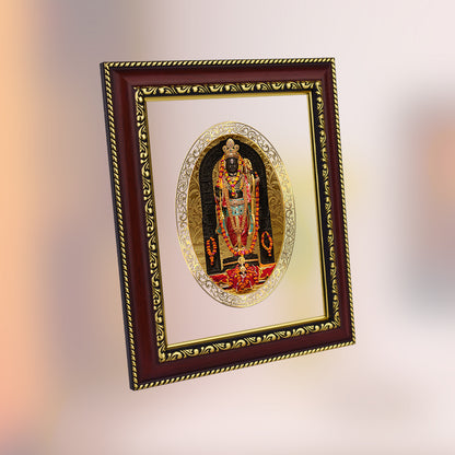 Diviniti 24K Gold Plated Ram Lalla Photo Frame For Home Decor, Table Top, Wall Hanging, Puja Room & Gift (20.8 CM X 16.7 CM)