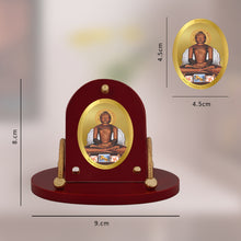 Load image into Gallery viewer, Diviniti 24K Gold Plated Mahavira Frame for Car Dashboard, Home Decor, Table &amp; Office (8 CM x 9 CM)