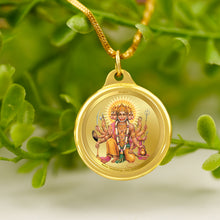 Load image into Gallery viewer, Diviniti 24K Gold Plated Panchmukhi Hanuman &amp; Yantra 22MM Double Sided Pendant For Men, Women &amp; Kids
