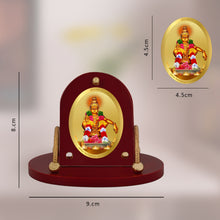 Load image into Gallery viewer, Diviniti 24K Gold Plated Ayyappan Ji Frame for Car Dashboard, Home Decor, Table &amp; Office (8 CM x 9 CM)